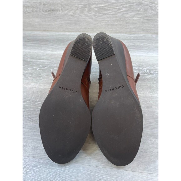 Cole Haan Rand II Boot Women's US 8B Brown Leather Side Zip Wedge Ankle - Picture 6 of 11